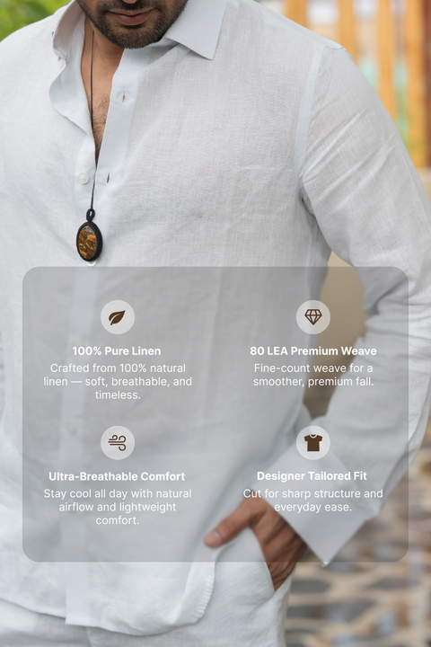 Moonlit β Ivory Linen Shirt