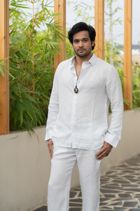 Moonlit β Ivory Linen Shirt