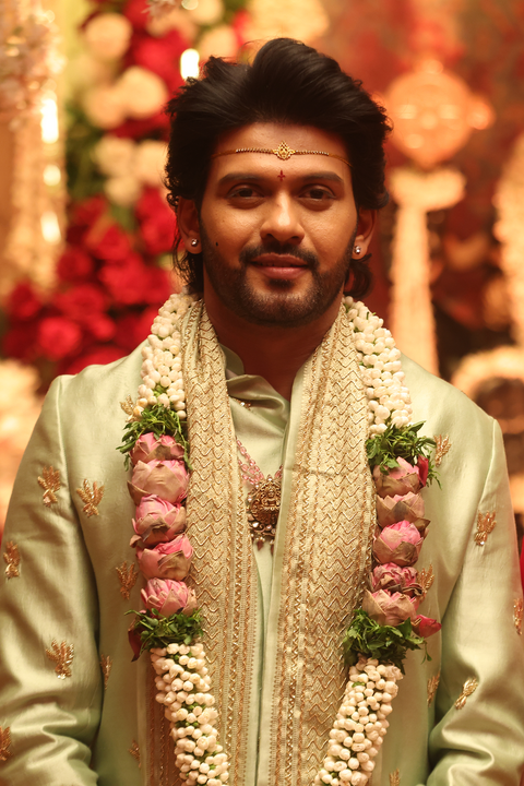 Sage — Sage Green Hand Embroidered Chiniya Pattu Sherwani Set