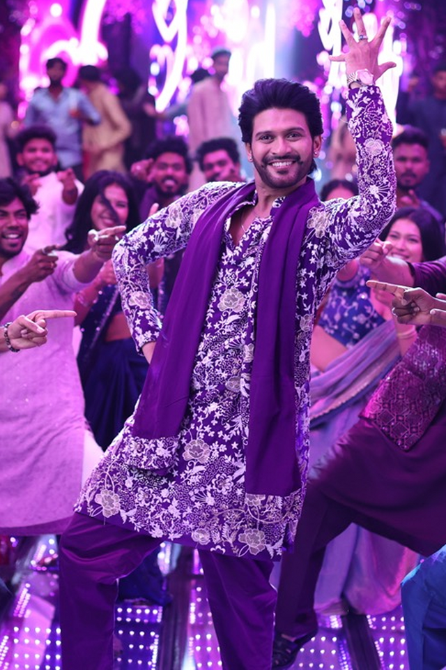 Purple cotton blend kurta with machine embroidery — Rangam Royal by HILO DESIGN