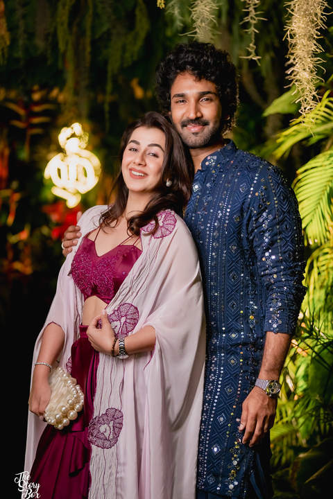Scrito — Navy Blue Mirror & Sequin Embroidered Silk Kurta