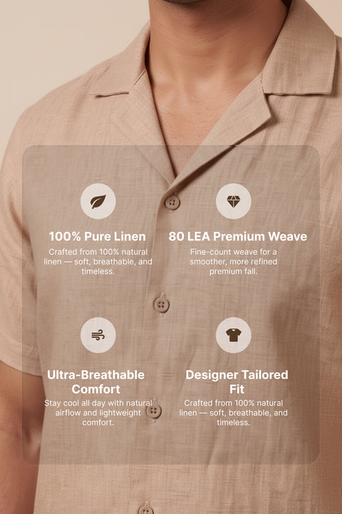 Dune β Beige Linen Shirt