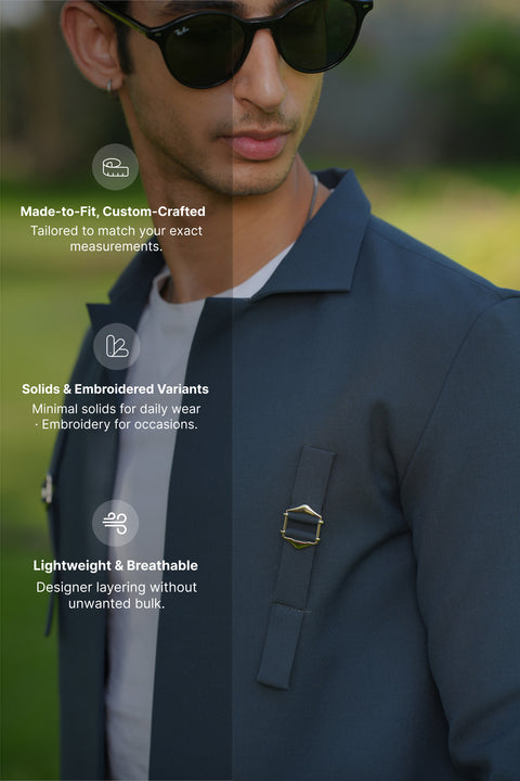 Gridon ā Dark Grey 4-Way Stretch Shacket