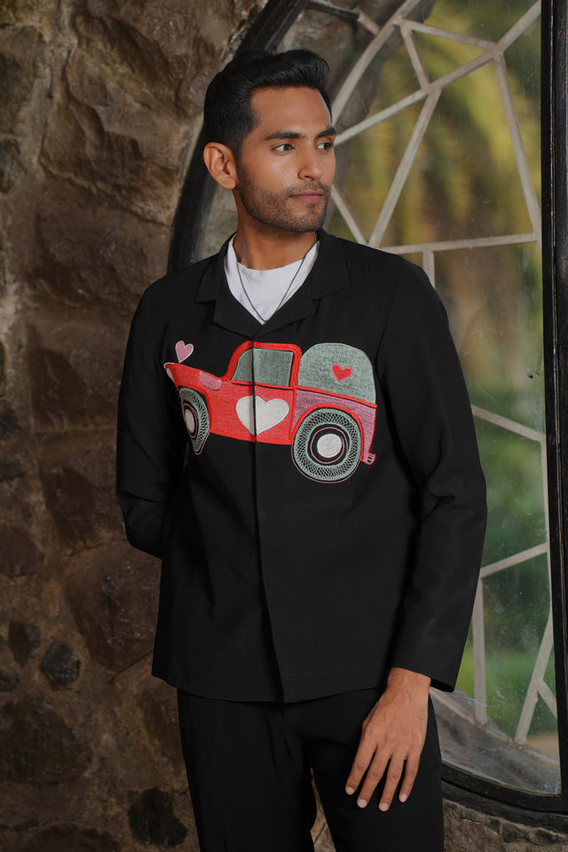 Cruise — Black British Fabric Shacket