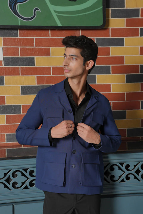 Minimal Matrix — Black 4-Way Stretch Shacket
