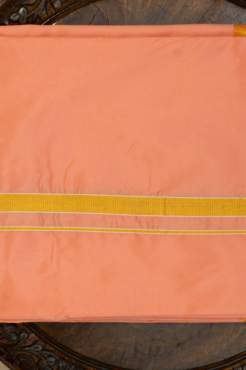 Padma Kesari â Saffron Raghukula Pattu Silk Fabric