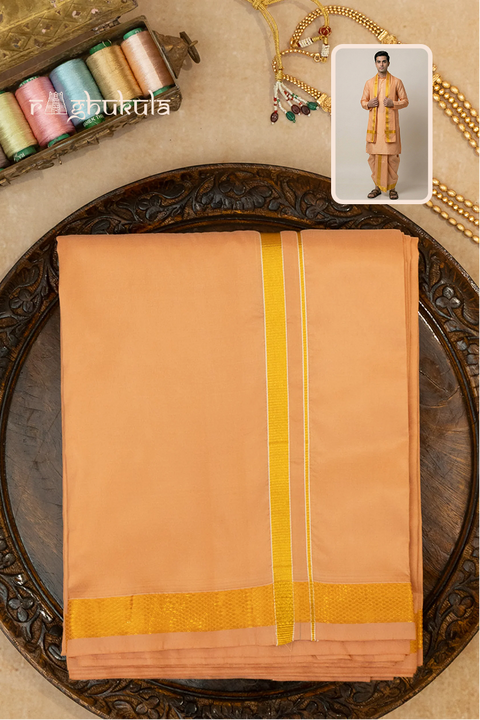 Harini ā Tan Gold Raghukula Pattu Silk Fabric