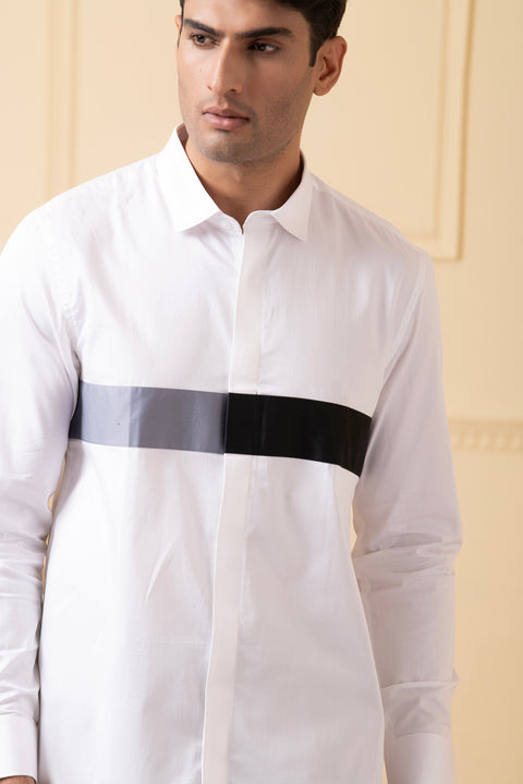 Mosaic β White Mosaic Pattern Giza Cotton Shirt