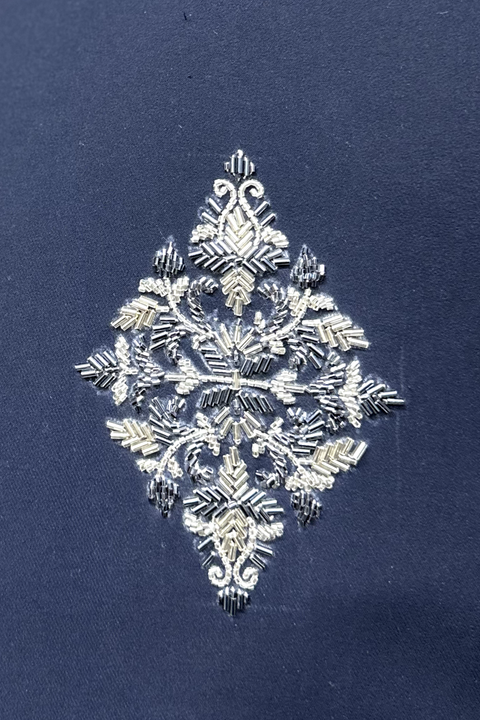 Azul Oscuro — Blue Imported Italian Fabric Bandhgala