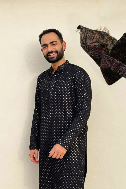 Black Mirror Kurta Set