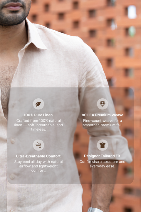 Oasis Dune — Sand Linen Shirt
