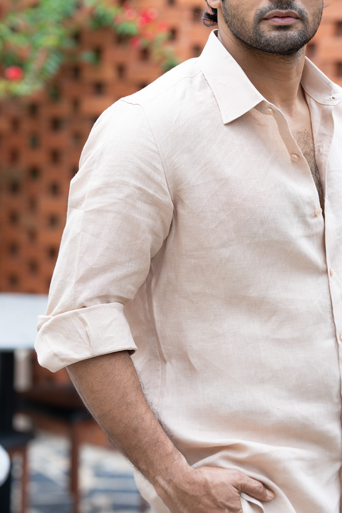 Oasis Dune — Sand Linen Shirt
