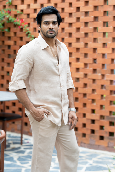 Oasis Dune — Sand Linen Shirt