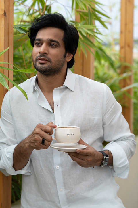Moonlit — Ivory Linen Shirt