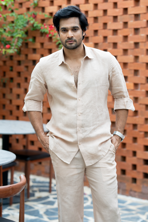 Oasis Dune — Sand Linen Shirt