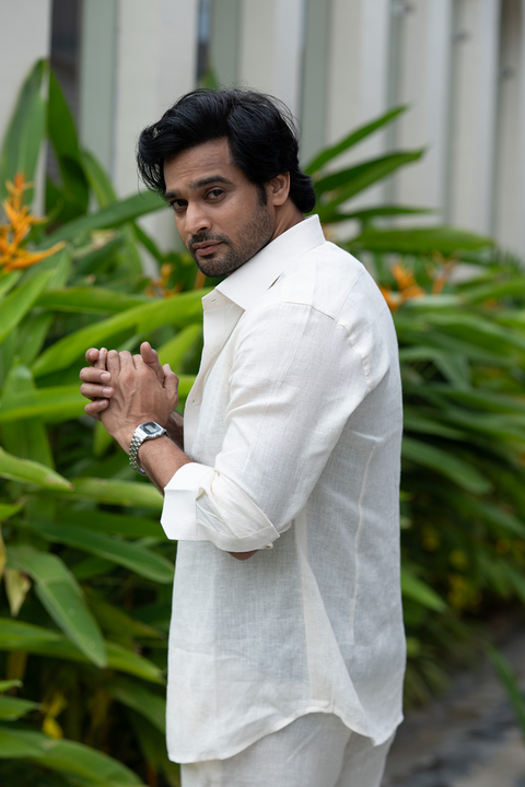 Coastal Calm — Ivory Linen Shirt