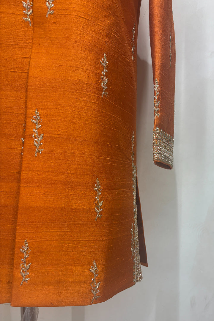 Zafran — Saffron Sherwani side
