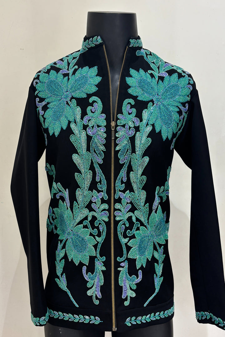 Turqelle — Teal Hand Embroidered Premium Indo-Western