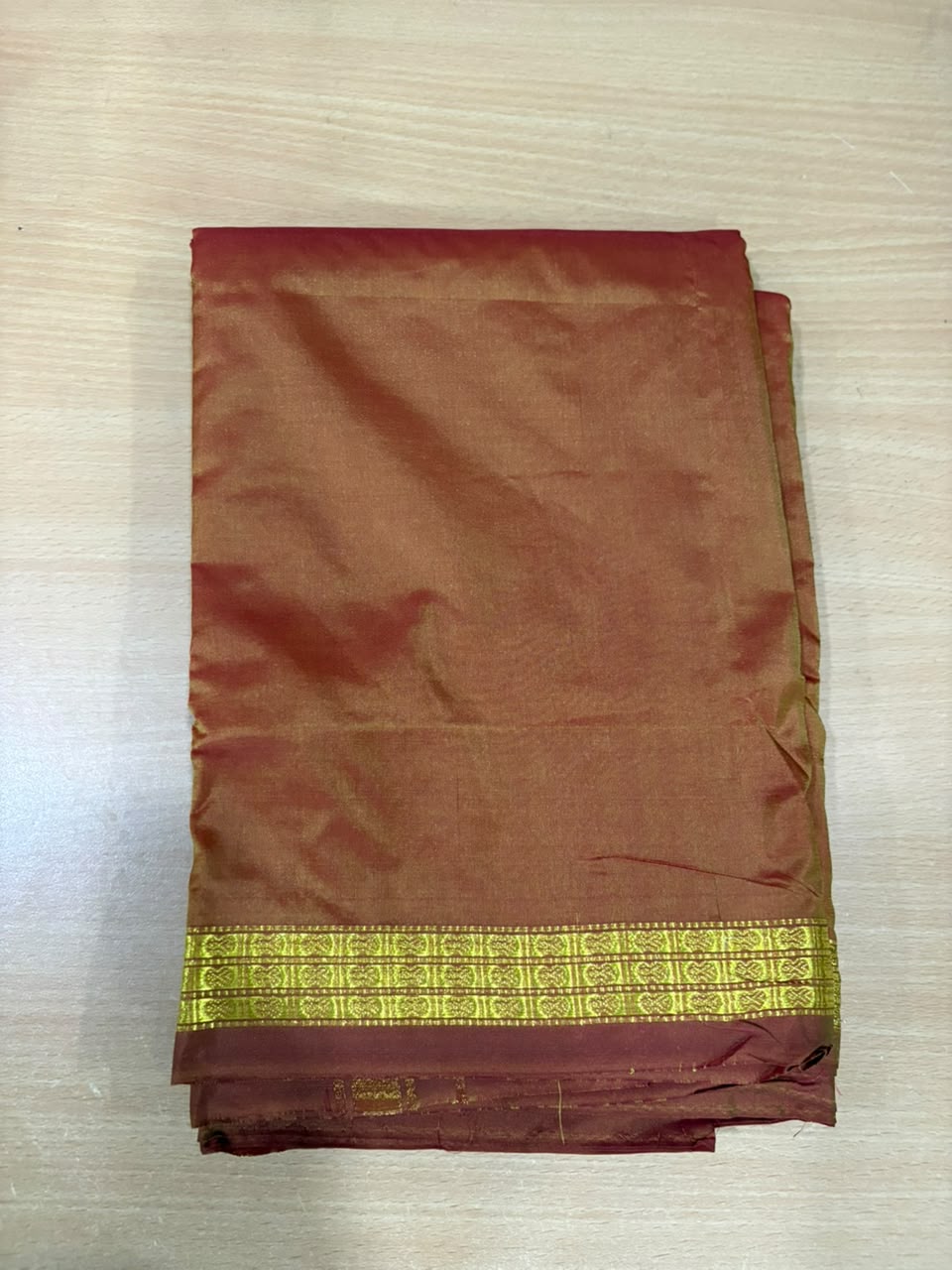 Raktima — Muhurtham Maroon Raghukula Pattu Silk Dhoti + Kanduva