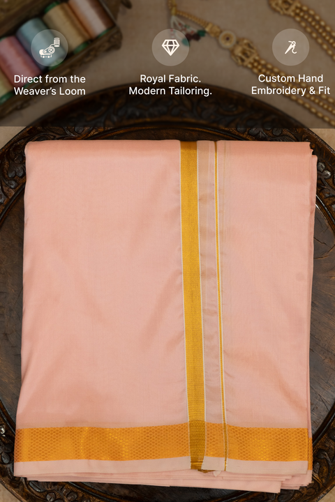 Pranava — Sacred Cream Raghukula Pattu Silk Fabric