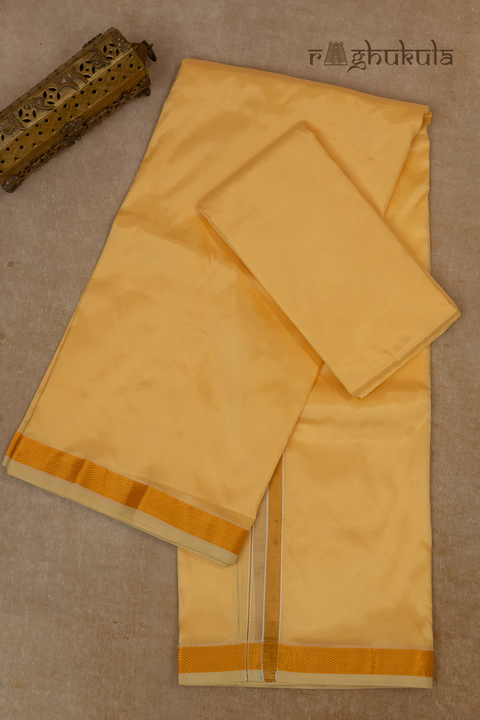 Pravalya — Coral Raghukula Pattu Silk Fabric