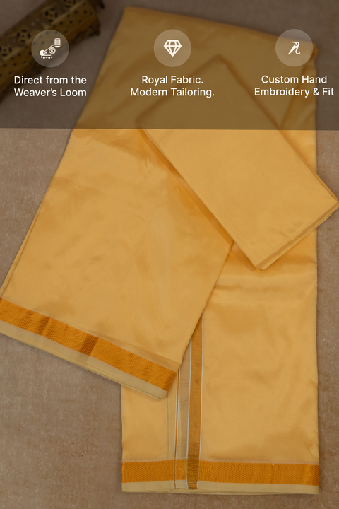 Pravalya — Coral Raghukula Pattu Silk Fabric