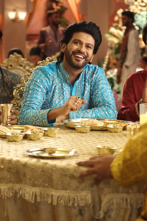 Aarohan Neel — Aqua Blue Embroidered Dupion Silk Kurta