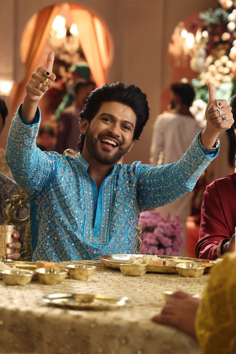 Aarohan Neel — Aqua Blue Embroidered Dupion Silk Kurta