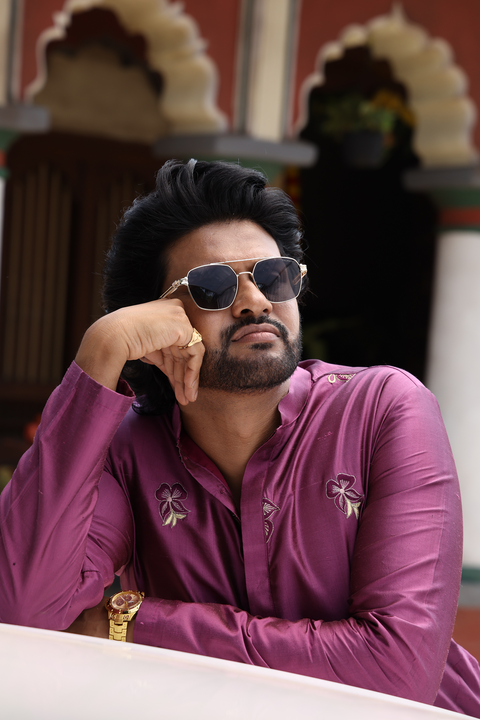 Magenta Muse — Magenta Butti Embroidered Dupion Silk Kurta Set