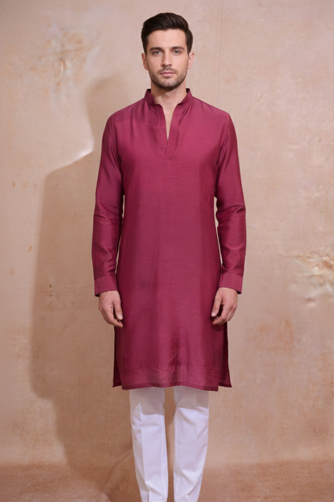 Crimson — Crimson Cotton Silk Kurta