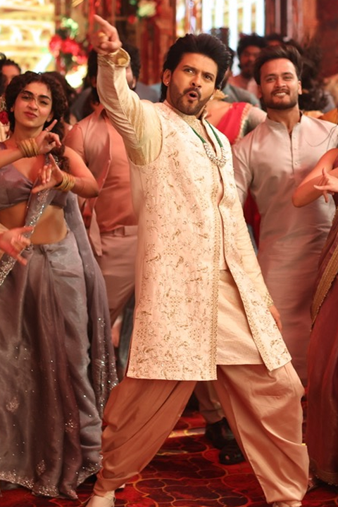 Royal Sand — Sand Hand Embroidered Dupion Silk Sherwani Set