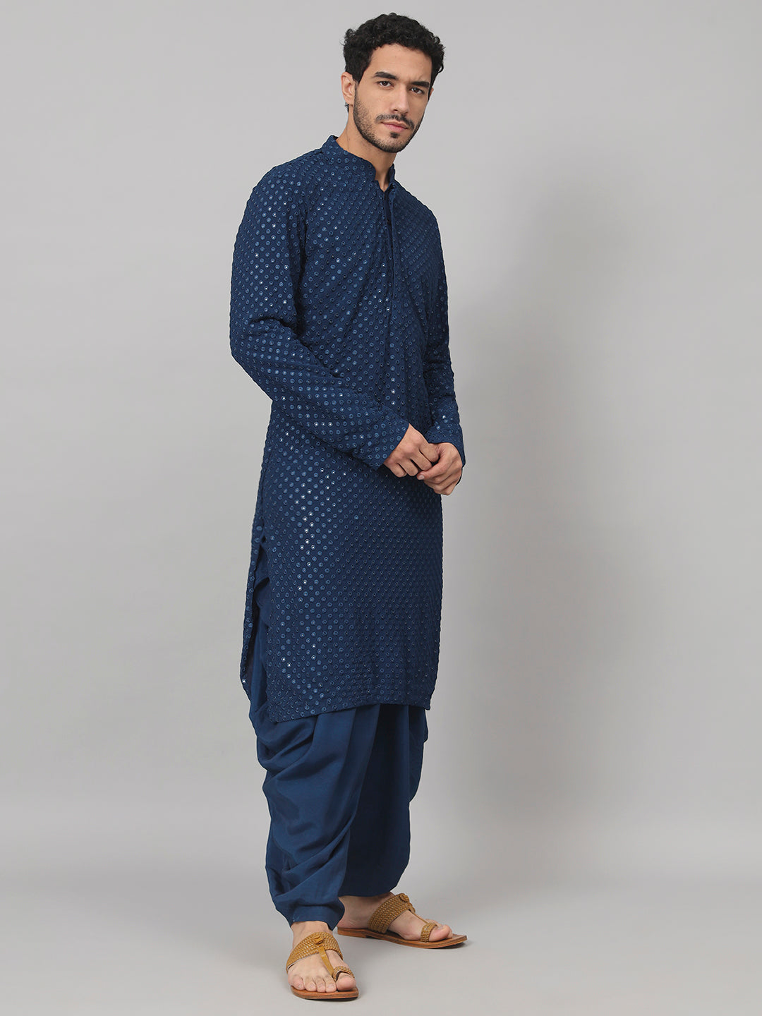 Teal Blue Mirror kurta set