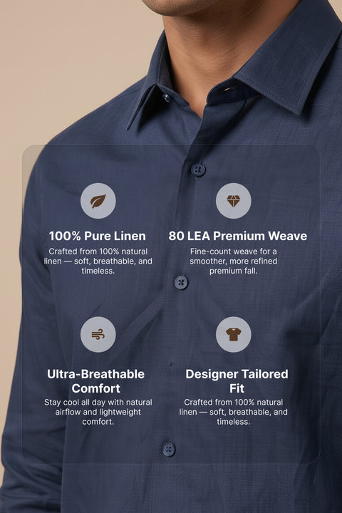 Horizon — Blue Cotton Shirt