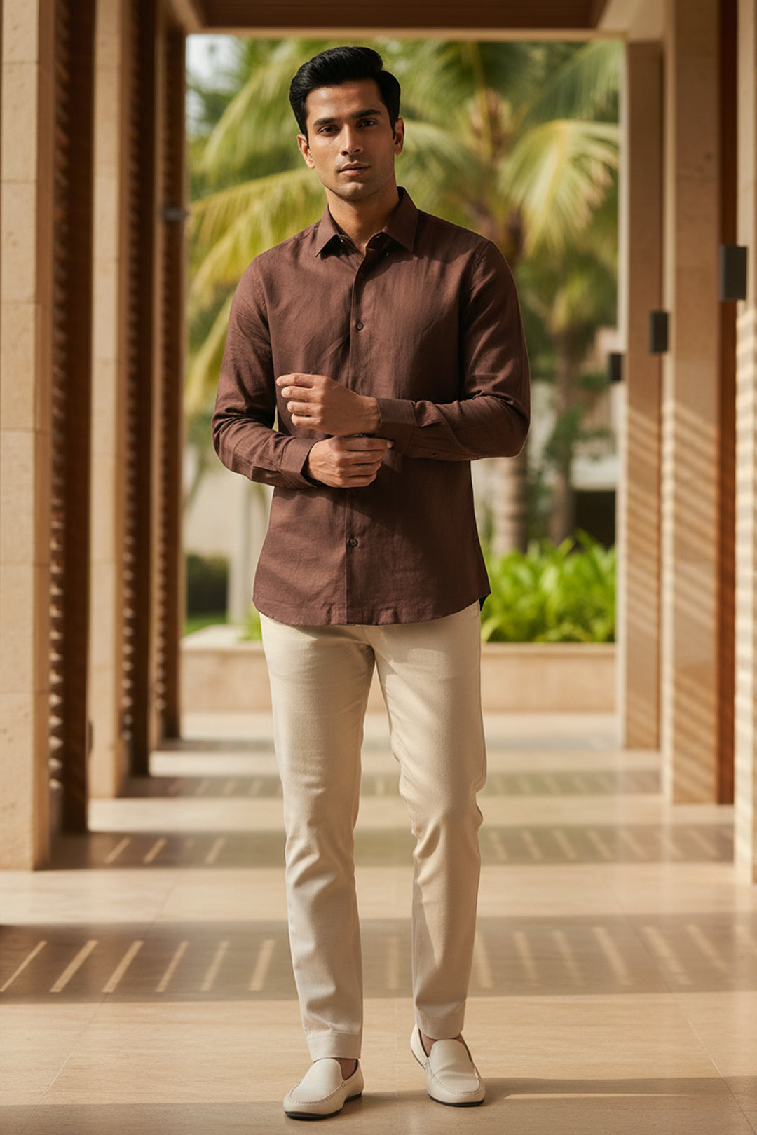Terra Thread — Brown Cotton Shirt