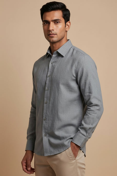 Driftline — Grey Cotton Shirt