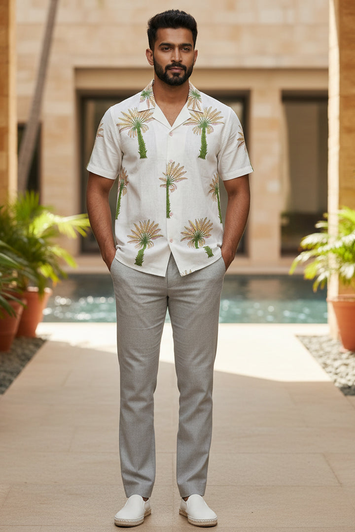 Leisure — Ivory Ajrakh Cotton Shirt