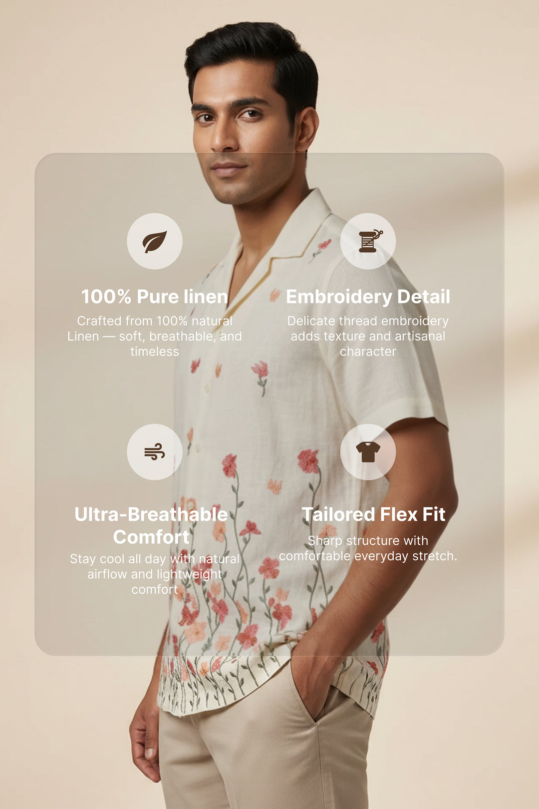 Meadow — Floral Embroidered Linen Shirt