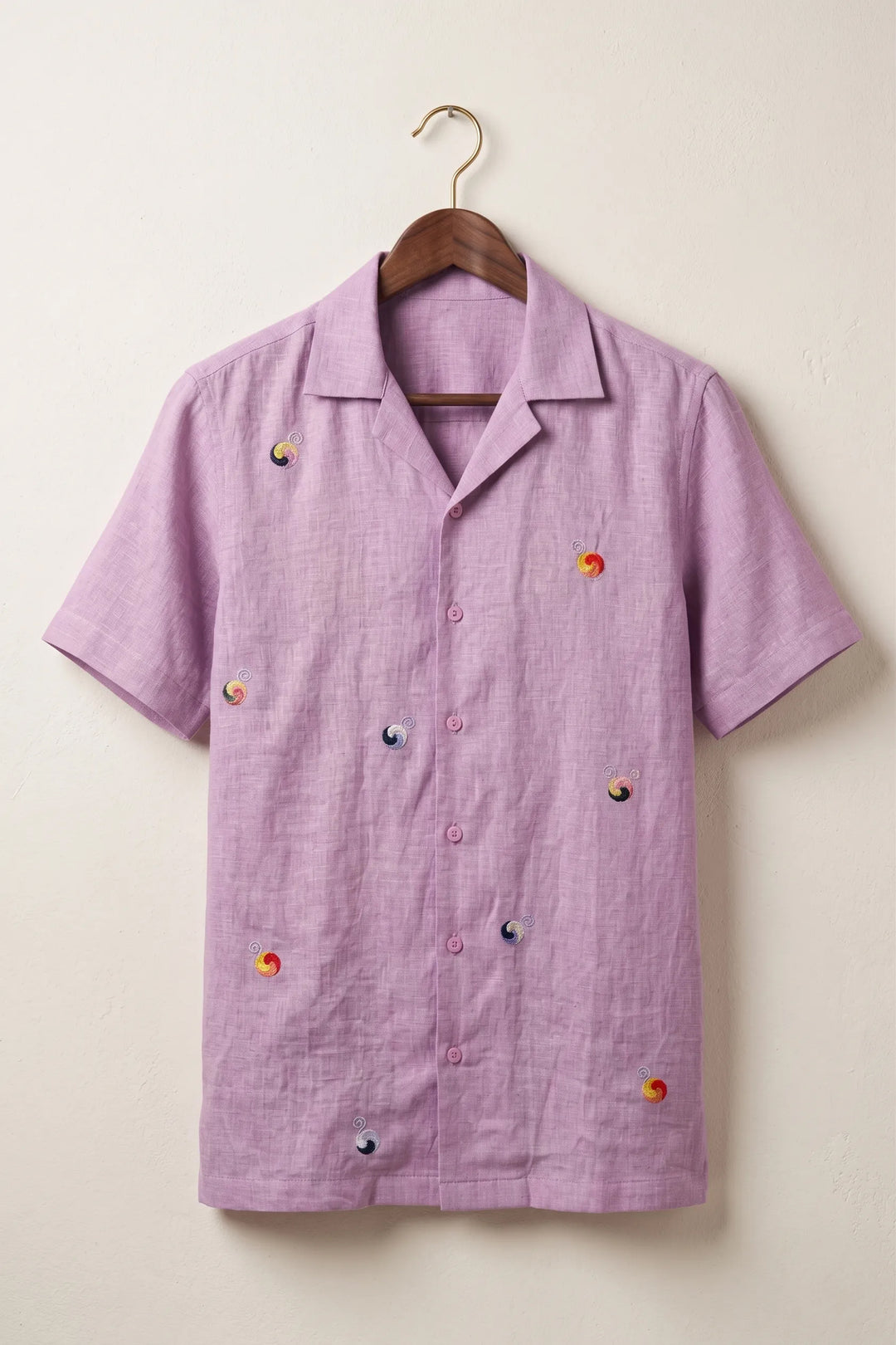Airloom — Lavender Embroidered Linen Shirt