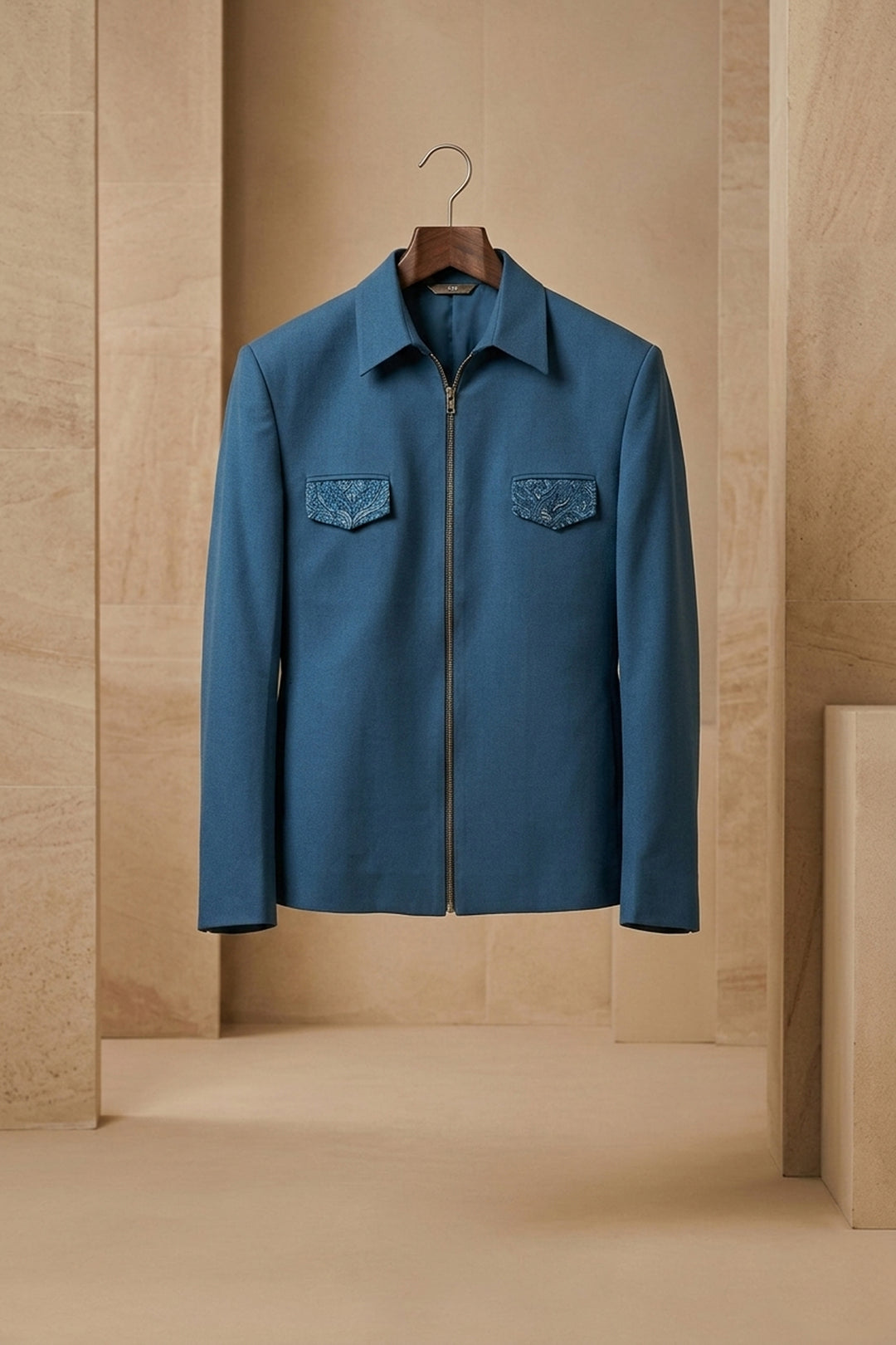 Monaco Blue — Midnight Blue 4-Way Stretch Shacket