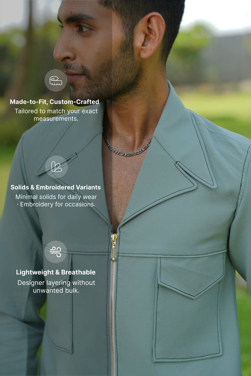 Sandrift — Olive 4-Way Stretch Shacket