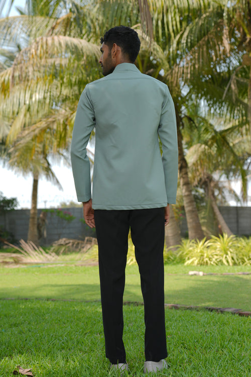 Sandrift — Olive 4-Way Stretch Shacket