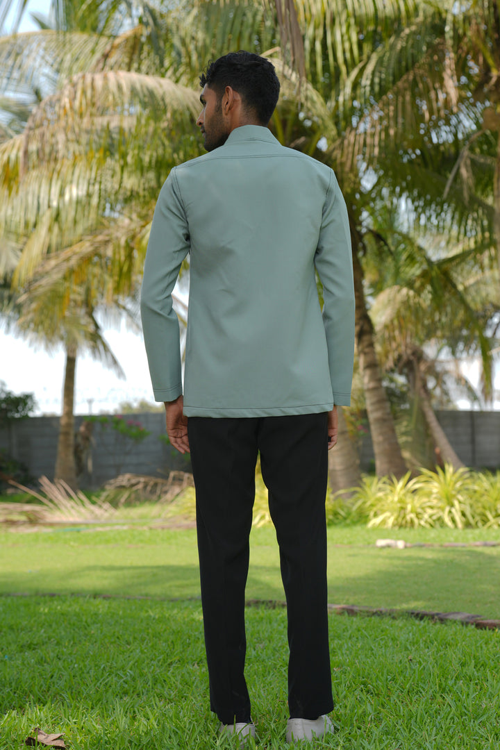 Sandrift — Olive 4-Way Stretch Shacket