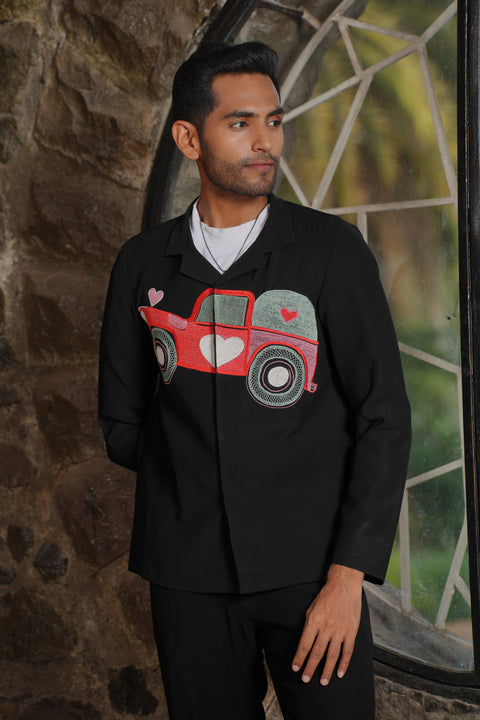 Cruise — Black British Fabric Shacket