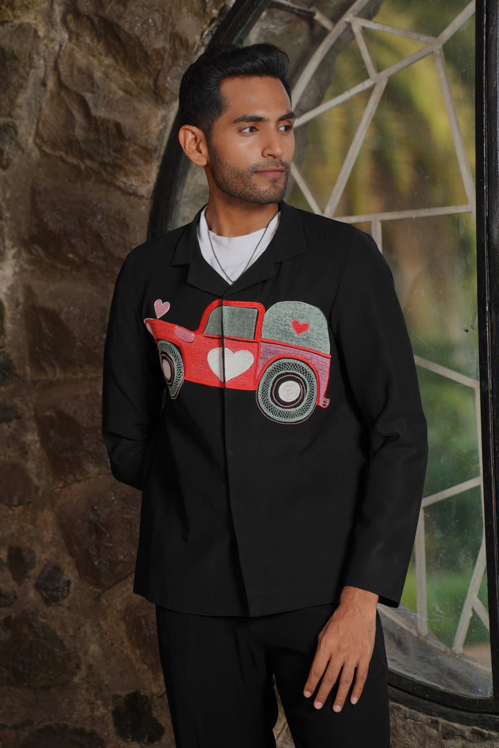 Cruise — Black British Fabric Shacket