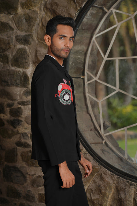 Cruise — Black British Fabric Shacket