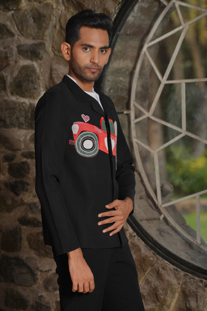Cruise — Black British Fabric Shacket