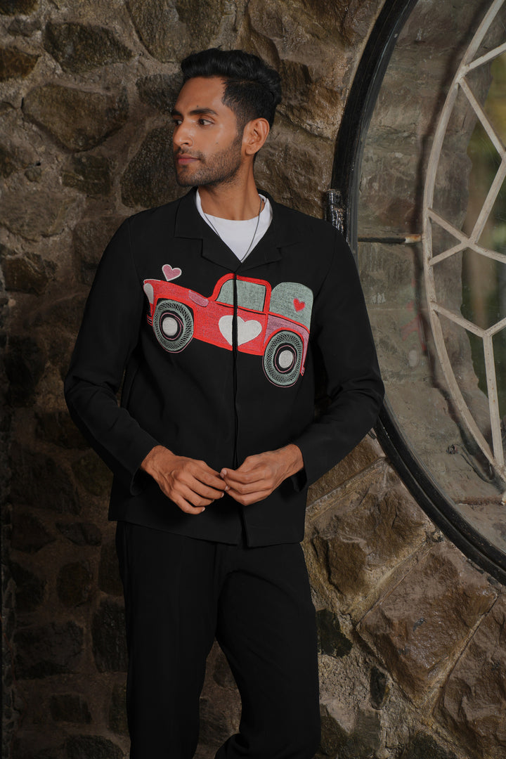 Cruise — Black British Fabric Shacket