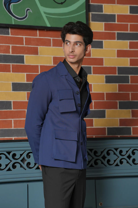 Minimal Matrix — Black 4-Way Stretch Shacket