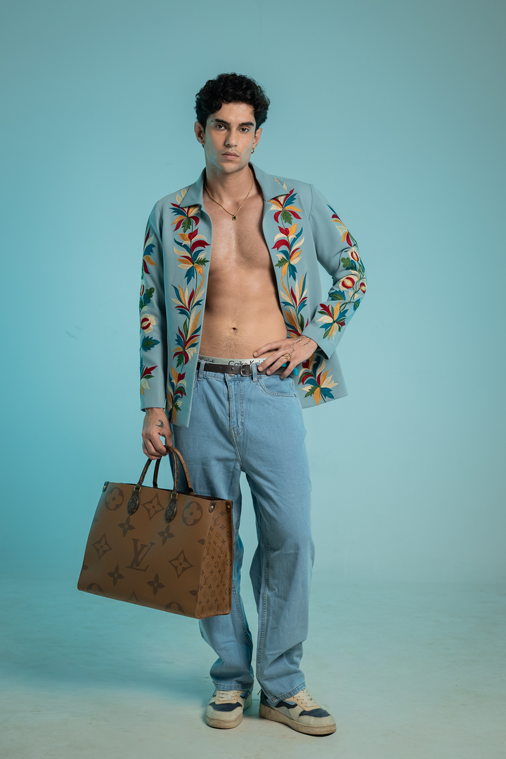 Aarunya — Hand Embroidered Armani Fabric Shacket