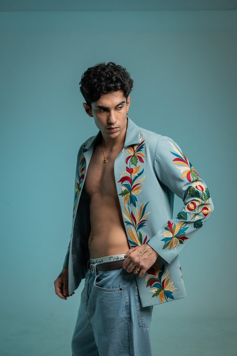 Aarunya — Hand Embroidered Armani Fabric Shacket